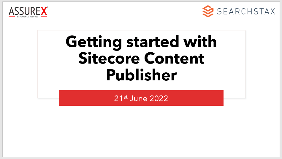 Sitecore SUGUK – First Speaking&nbsp;Event
