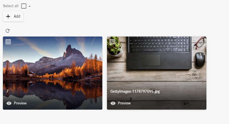Content Hub – Make search grid entities larger