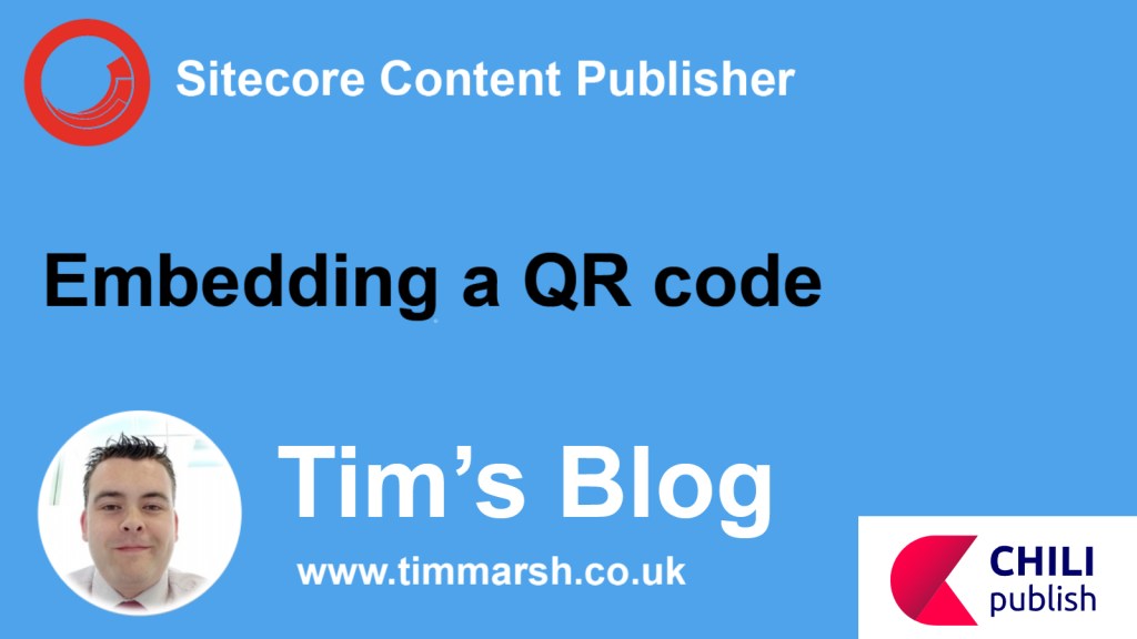 Sitecore Content Publisher – Embedding a QR&nbsp;code