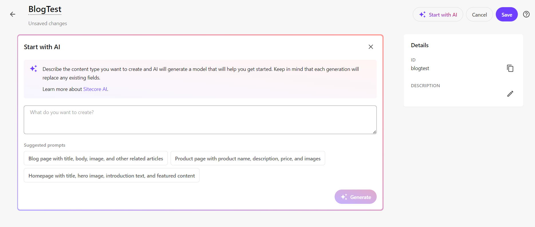 Sitecore Content Hub One – AI Content Modelling